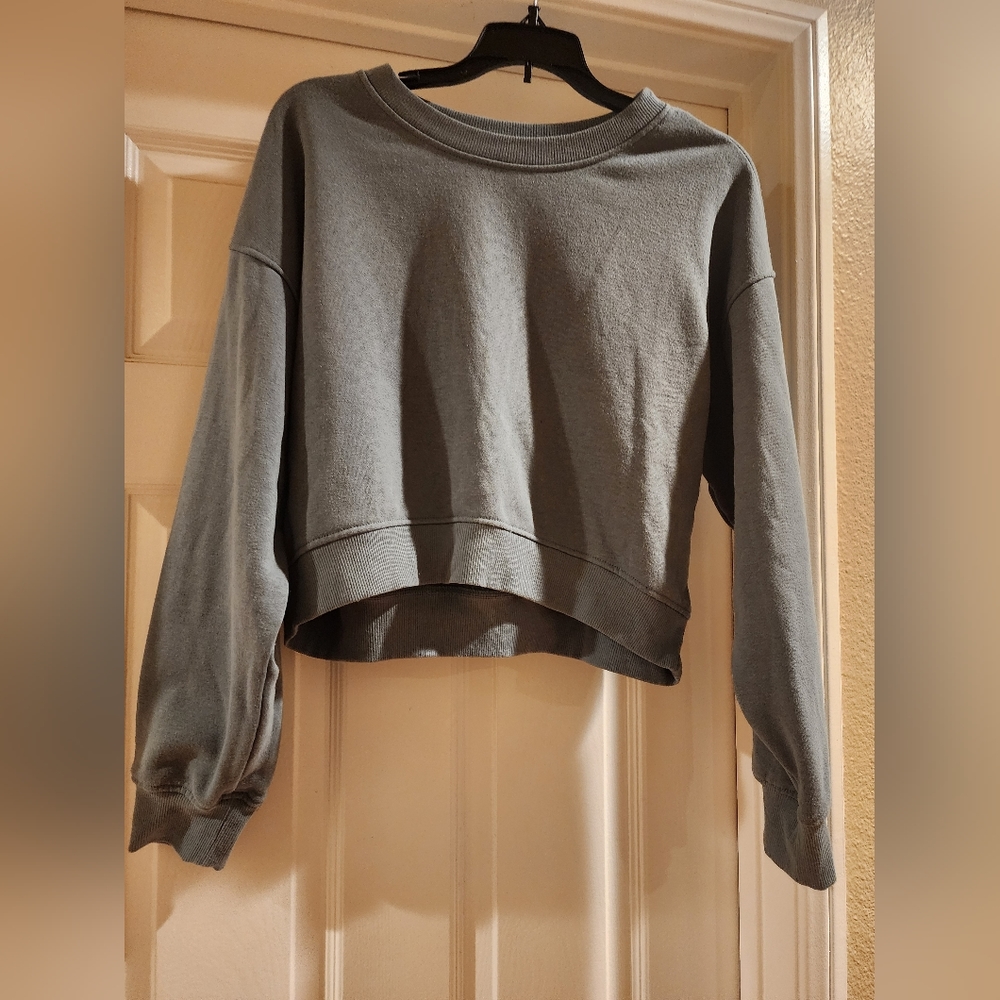 Green cropped Bozzolo sweater